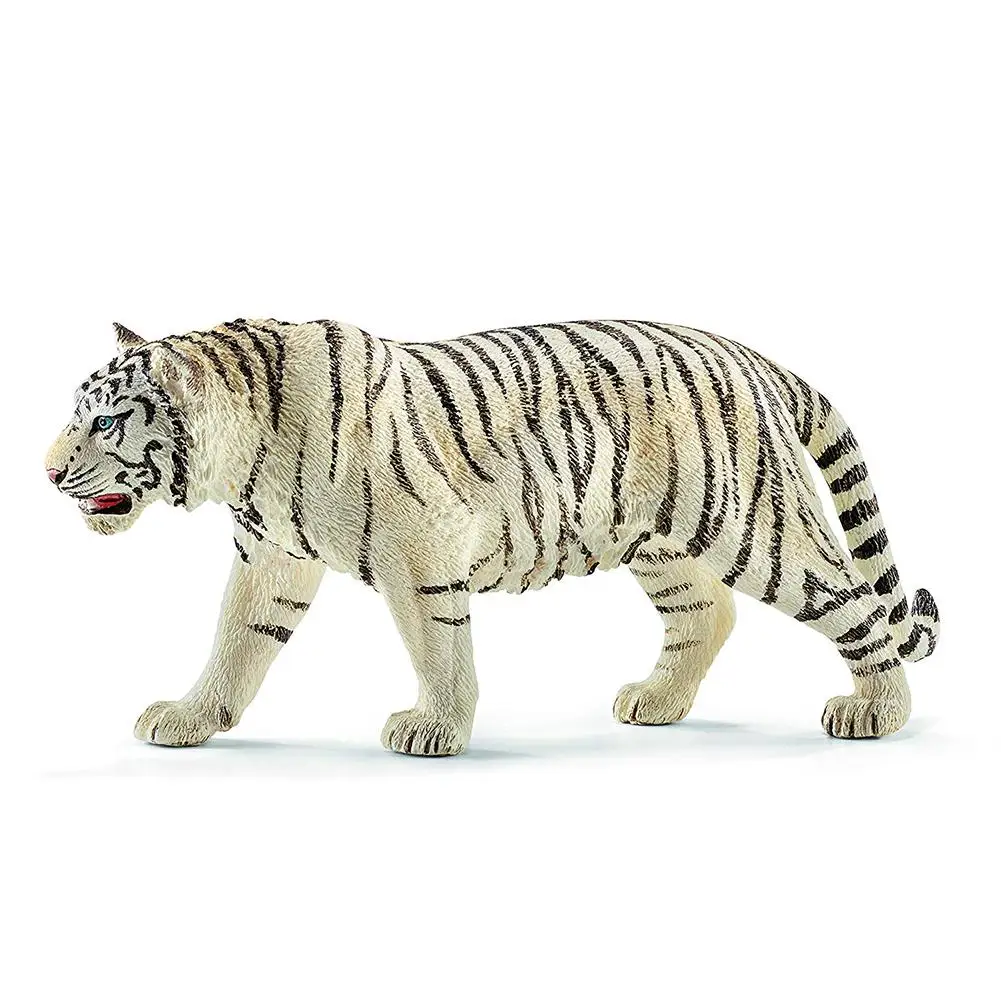 6.2 инчов Бял Тигър PVC Фигурки 14731 Диви Животни Забавни Същества Играчки За Бебета Момчета И Момичета