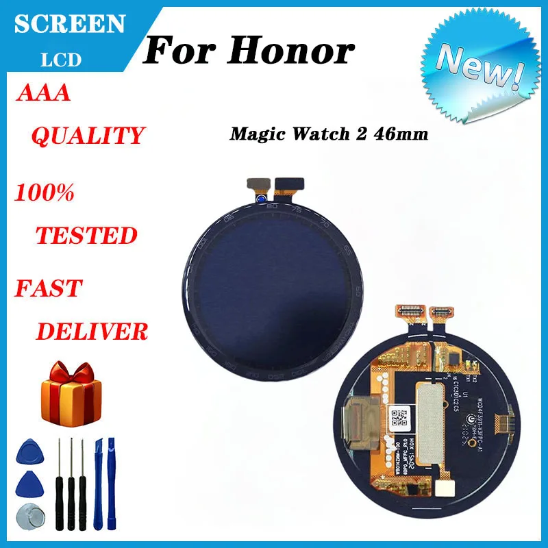 За Huawei Honor Magic Watch 2 46 мм дубликат част LCD дисплей с сензорен екран + инструмент