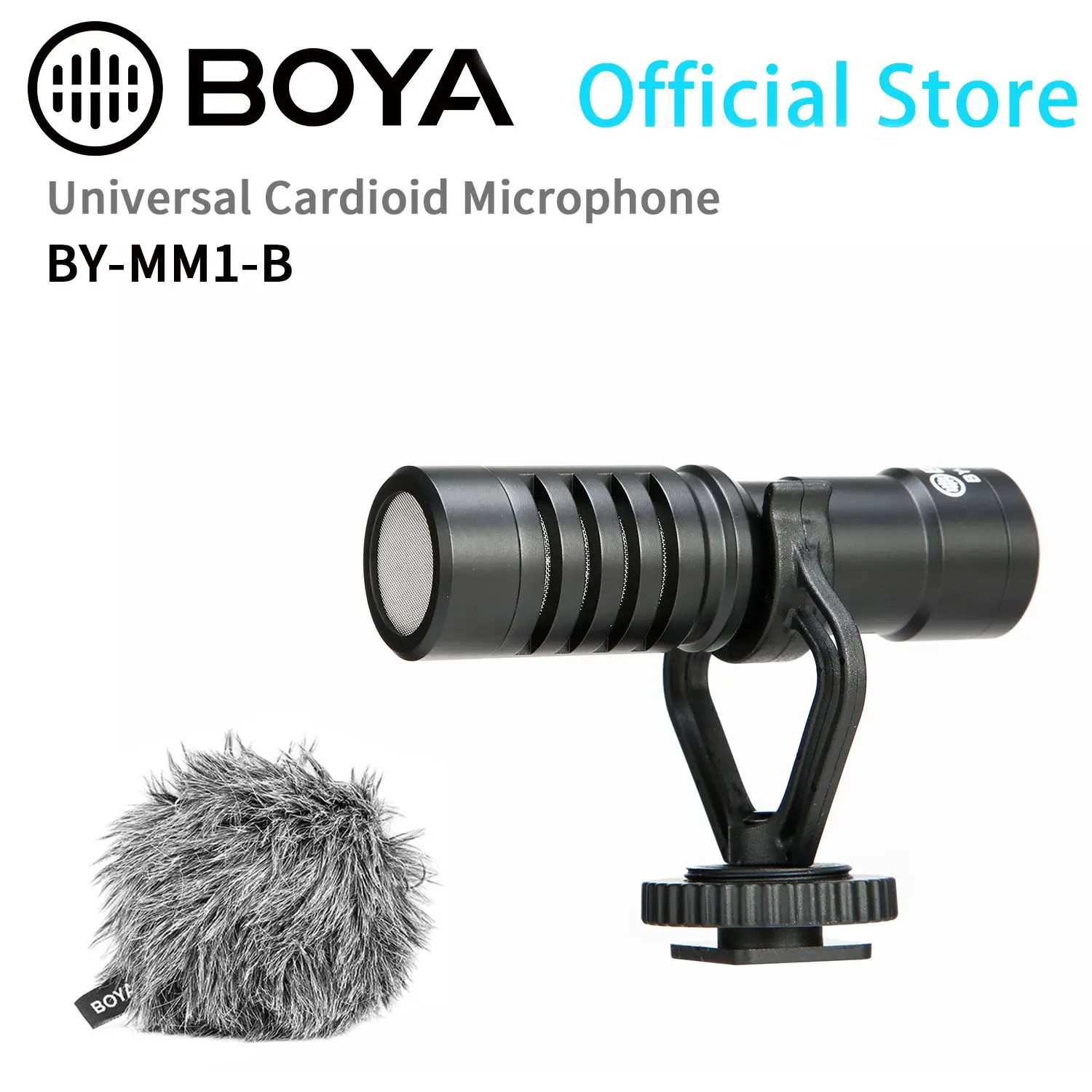Микрофон-пушка BOYA BY-MM1-B за КОМПЮТЪР, Мобилен телефон, iPhone, Смартфони, базирани на Android, цифрови огледално-рефлексни Фотоапарати, Потребителски Видеокамери