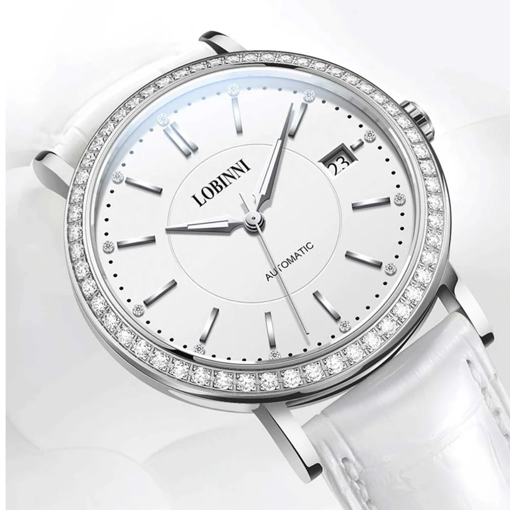Швейцария Lobinni Елитен Марка Дамски Ръчни Часовници Модни Чайка Механични Часовници За Жени Автоматични reloj mujer Лидер в Продажбите
